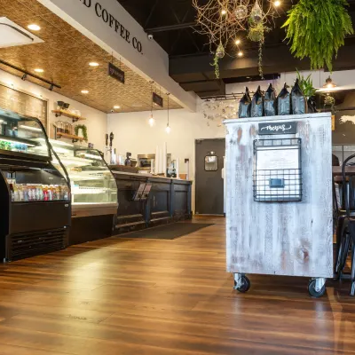 New Luxury Vinyl Plank flooring for New Holland Coffee Shop